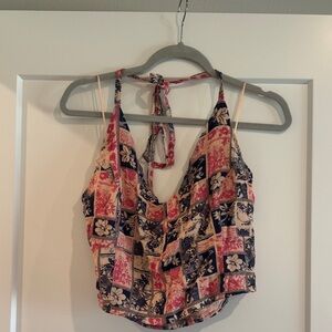 Free People Patchwork Camisole in Pink and Blue